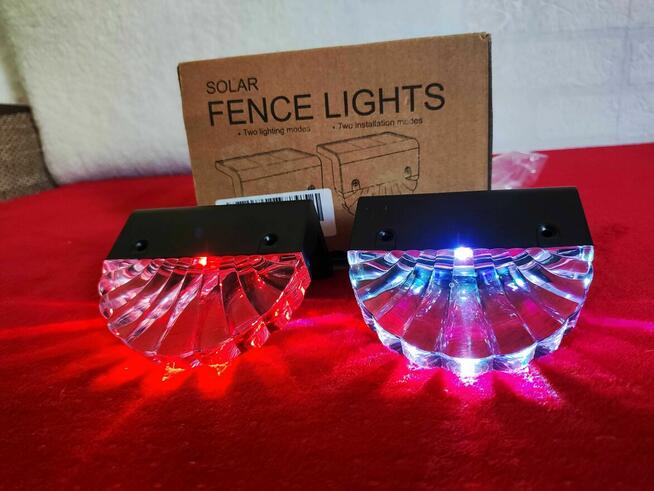 Lampki LED RGB Solarne kolorowe ogrodowe na działkę Lampy