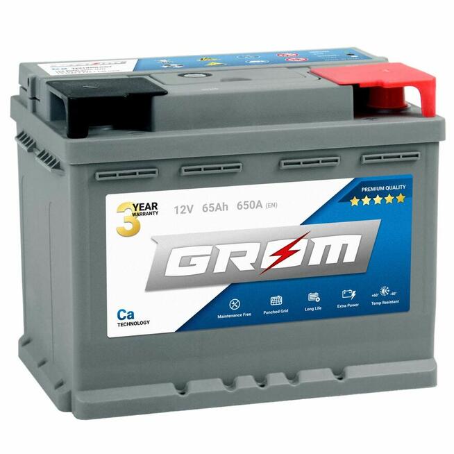 Akumulator 65 Ah 650 A GROM P+ – DARMOWY DOWÓZ I WYMI