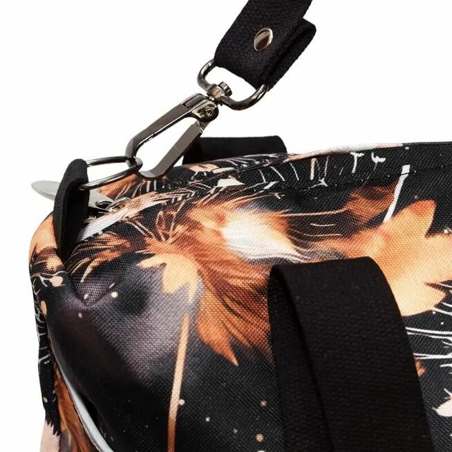 Torbo Plecak Damski 3w1 - Dmuchawce na Czarnym