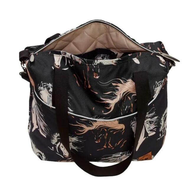 Torbo Plecak Damski 3w1 - Konie na Czarnym