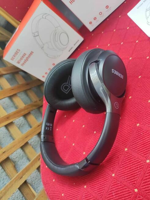 Słuchawki Bezprzewodowe nauszne Bluetooth czarne MP3 MP4