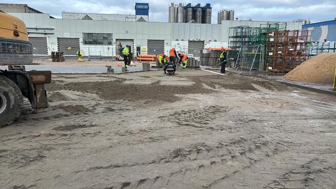 Usługi budowlane, układanie kostki brukowej