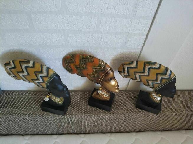 Figurka Afrykańska Afryka Posąg rzeźba ozdoba dekoracja zlot