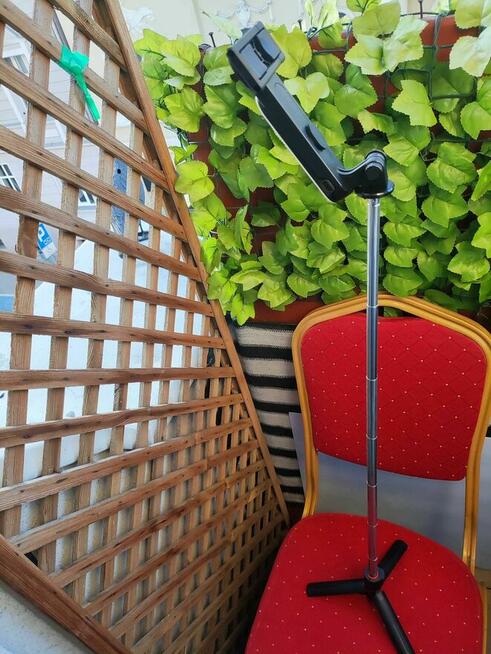 Kijek z lampą pilotem Selfie stick uchwyt telefon smartfon