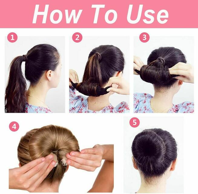 Poduszki do koka kok upinania włosów czarne białe blond brąz