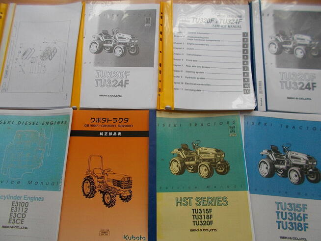katalogi instrukcje traktorków kubota, Yanmar,Iseki