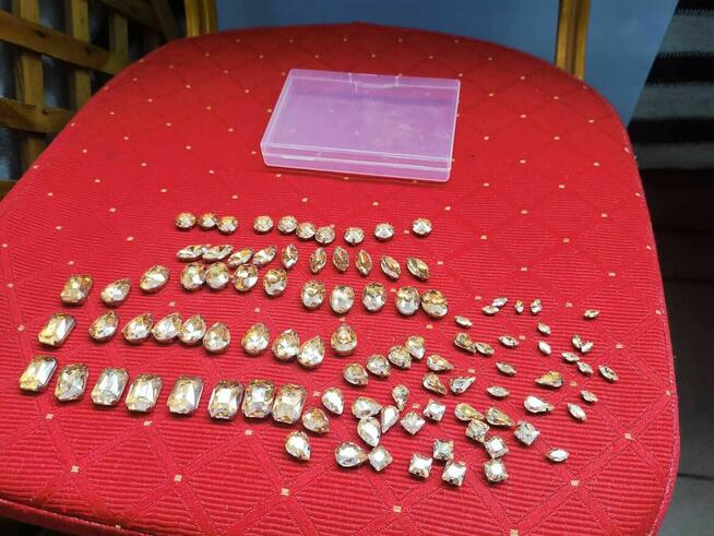 Cyrkonie dżety Kryształki Łezki biżuteria oczko złote