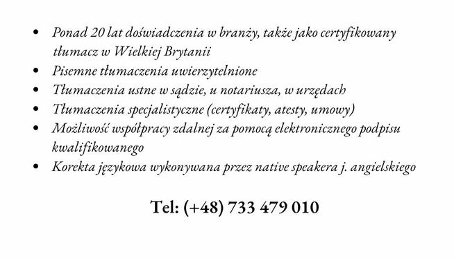 Tłumacz przysięgły języka angielskiego na Mazurach