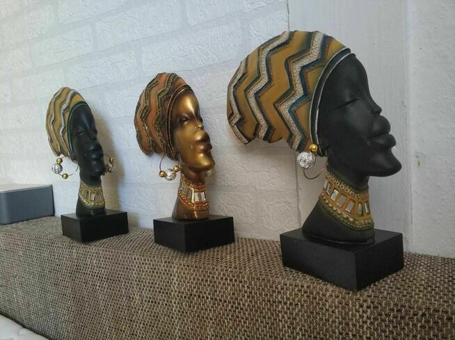 Figurka Afrykańska Afryka Posąg rzeźba ozdoba dekoracja zlot