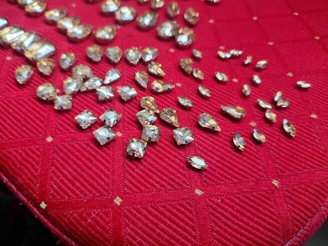 Cyrkonie dżety Kryształki Łezki biżuteria oczko złote