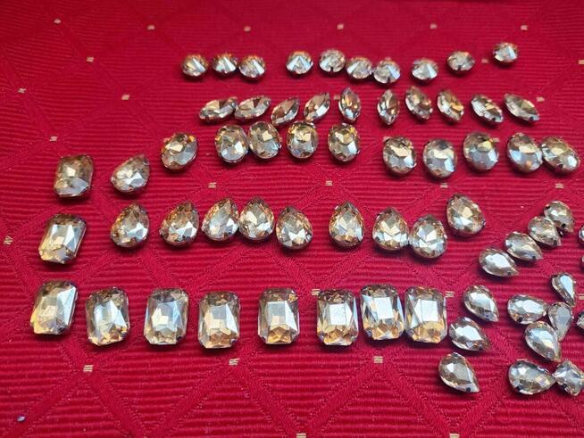 Cyrkonie dżety Kryształki Łezki biżuteria oczko złote