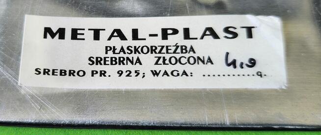 Srebrna plakietka komunia święta