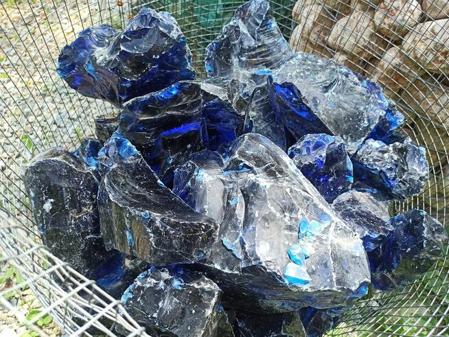 Kamień szklany ozdobny Bryły Szklane Szkło ogrodowe Thasos