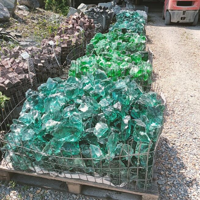 Kamień szklany ozdobny Bryły Szklane Szkło ogrodowe Thasos