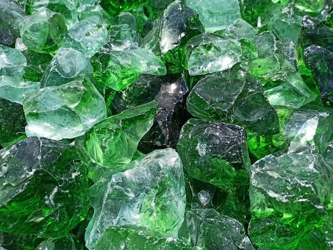 Kamień szklany ozdobny Bryły Szklane Szkło ogrodowe Thasos