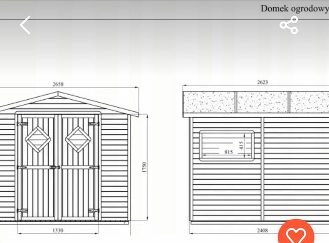 Domek Ogrodowy i Narzędziowy 264 x 262 cm ( 5 m 2 ) Montaż/M
