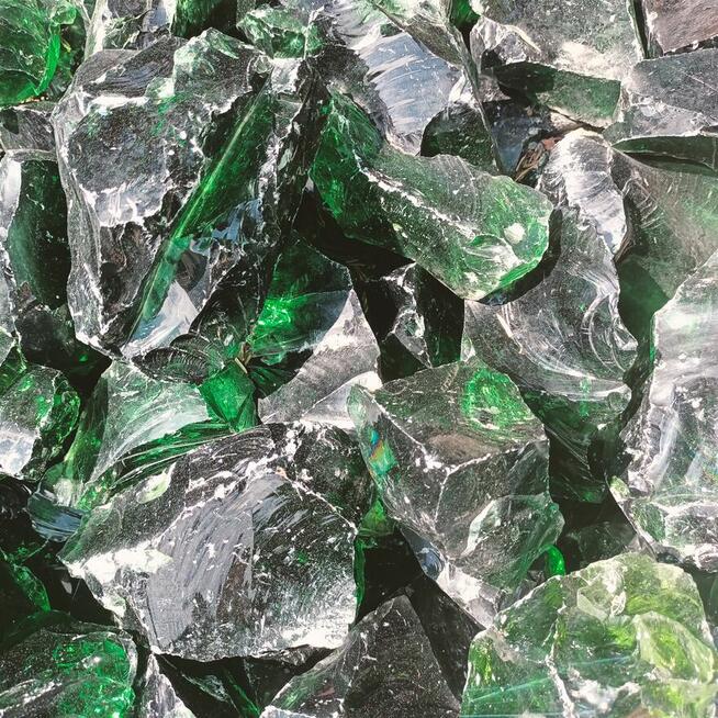 Kamień szklany ozdobny Bryły Szklane Szkło ogrodowe Thasos