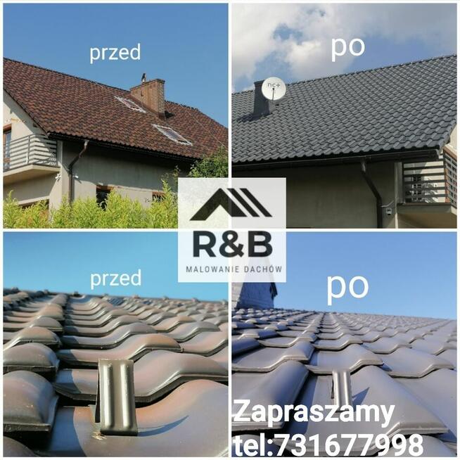 Malowanie dachów blaszanych, dachówki betonowej oraz elewacji