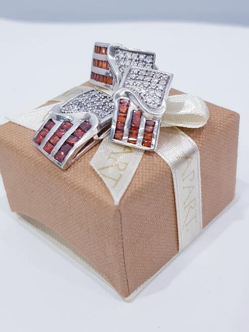 Zestaw srebrnej biżuterii ślubnej Apart