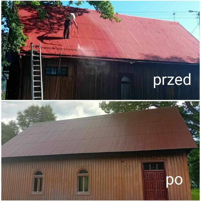 Malowanie dachów blaszanych, dachówki betonowej oraz elewacji