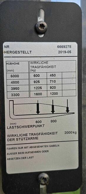 6m Wózek elektryczny paletowy Toyota BT SPE 160L, triplex