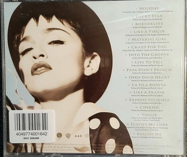 Polecam Wspaniały Album CD MADONNA- The Immaculate Collectio