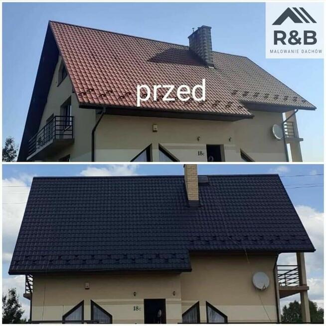 Malowanie dachów blaszanych, dachówki betonowej oraz elewacji