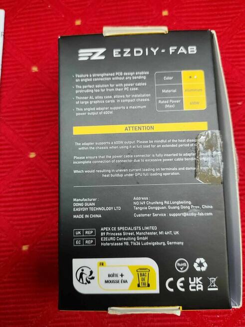 Adapter zasilania Karty Graficznej VGA PCIe RTX40 EZDIYFAB