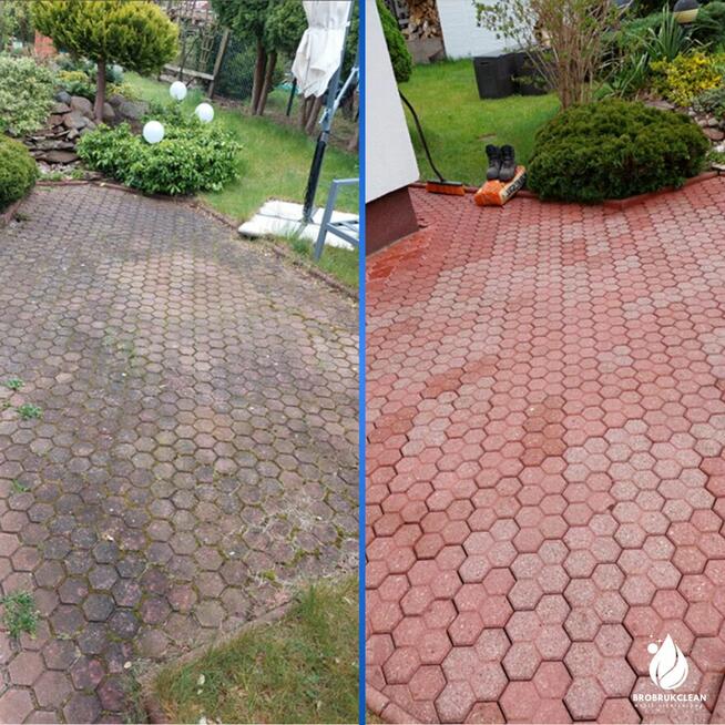 Mycie i czyszczenie kostki brukowej, elewacji oraz dachów