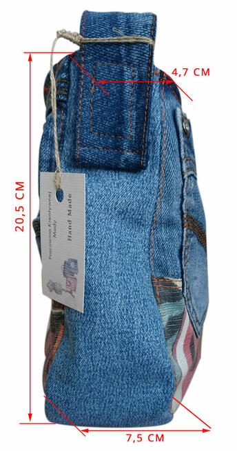 Torebka jeans – “jamnik” - Hand Made.