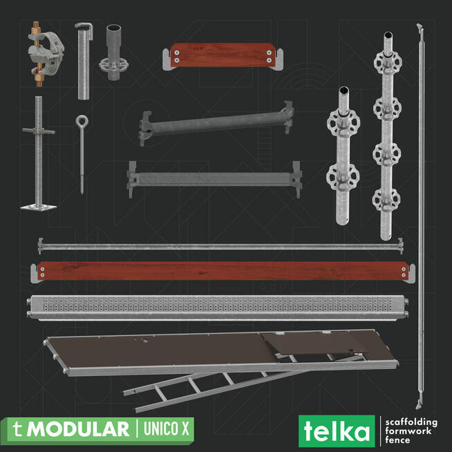 Telka 100m² UNICO_X Rusztowanie modułowe