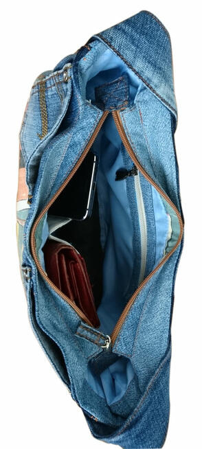 Torebka jeans – “jamnik” - Hand Made.