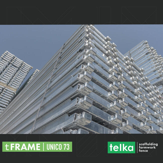 Telka 1000 m² UNICO73 Rusztowanie ramowe