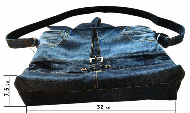 Torebka „listonoszka” „Elf - Hand Made - Upcycling.