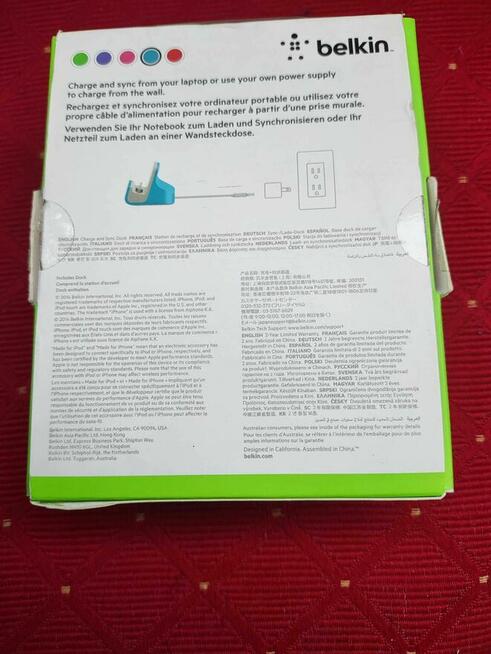 Ładowarka Belkin Stacja dokująca lightning telefonu iPhone