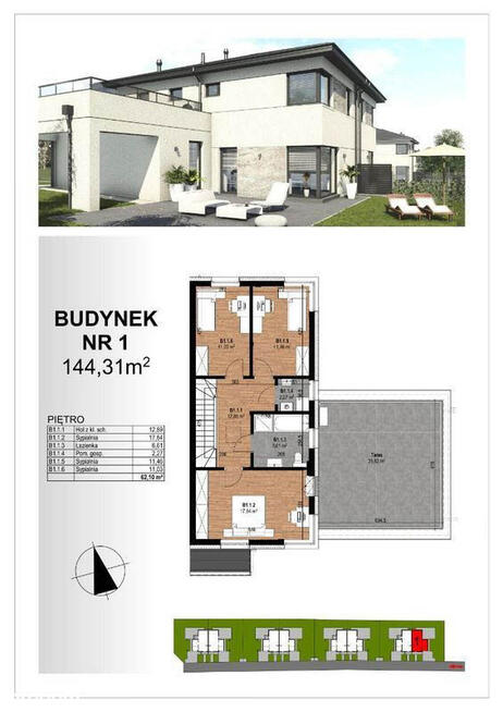 Nowe domy bliźniacze – surowy stan, Krasne