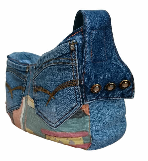 Torebka jeans – “jamnik” - Hand Made.