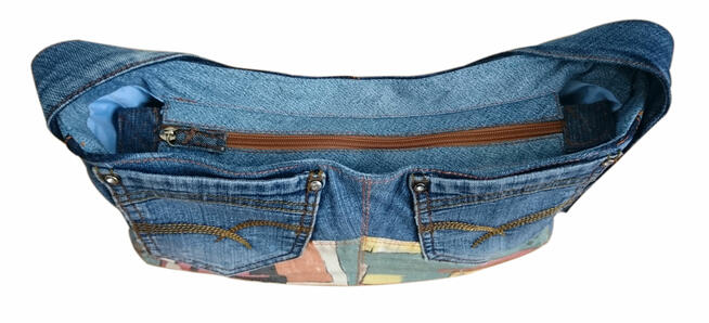 Torebka jeans – “jamnik” - Hand Made.
