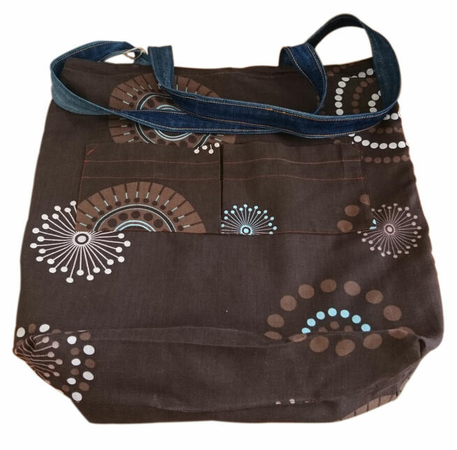 Torba - Worek jeans, nowe - Hand Made - Upcycling.