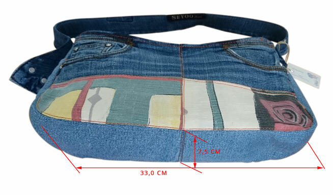 Torebka jeans – “jamnik” - Hand Made.