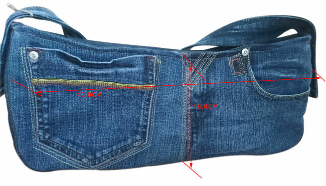 Torebka na ramię codzienna mała, pojemna, jeans, nowa