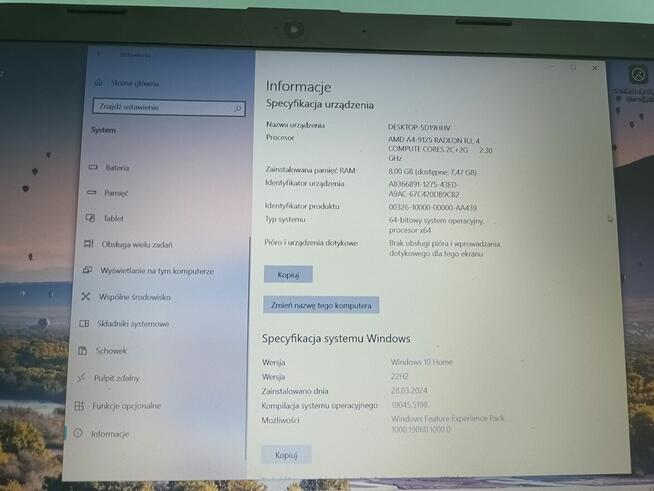 Sprzedam laptop firmy HP stan bardzo dobry