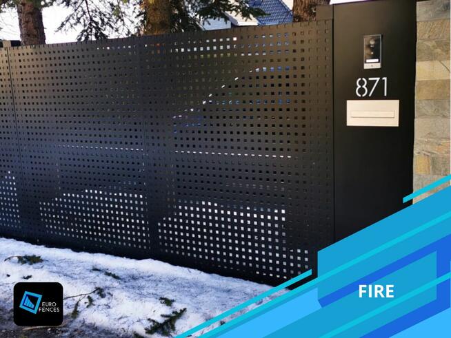 Pionowe ogrodzenie aluminiowe Blacha Pełna Euro Fences