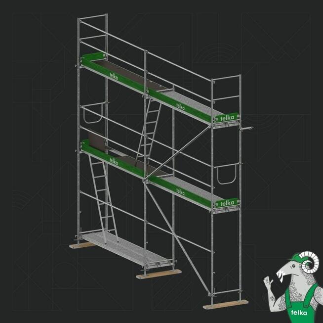 Telka 1000 m² PIN74 Rusztowanie ramowe