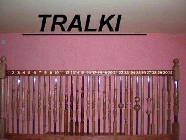 Poręcz drewniana poręcz schodowa okrągła omega