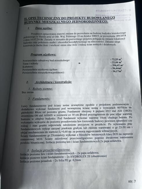 Rozpoczęta budowa domku letniskowego w Sławie | 100 m od jez