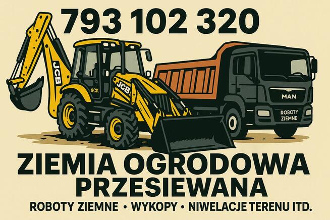 Koparka Transport Wywóz Gruzu Ziemia Ogrod. Piach Konstancin
