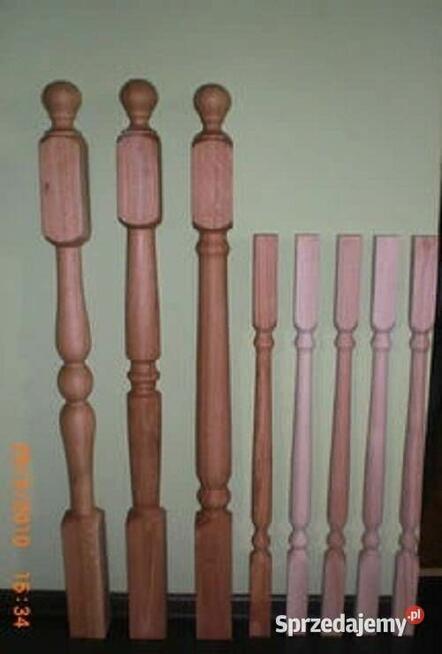 Słup drewniany toczony Słupek schodowy Tralki poręcze