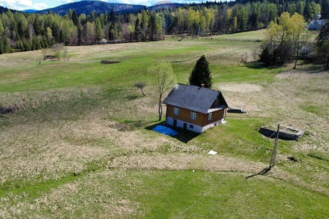 Klimatyczny drewniany dom z ogromnym terenem