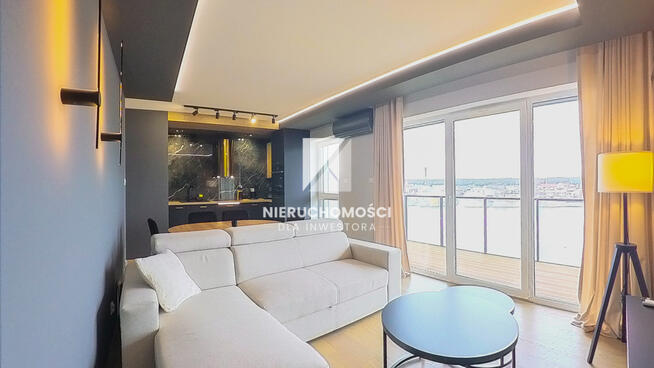 Apartament z widokiem na rzekę w Dziwnowie, balkon